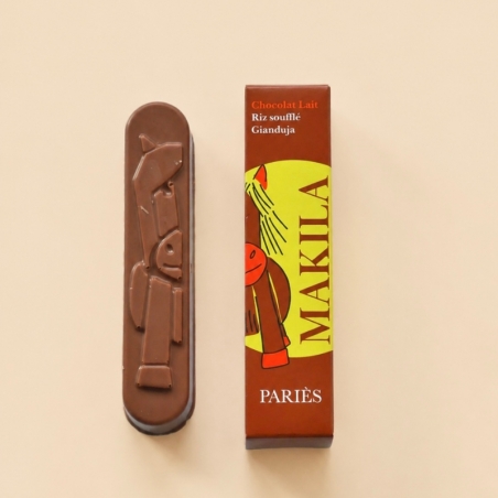 Makila, barre chocolat lait, gianduja, riz soufflé